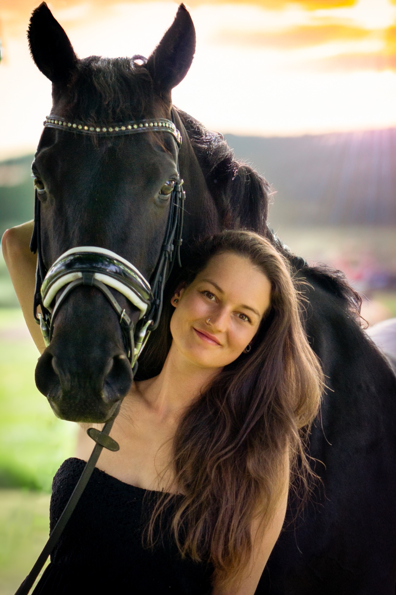 Pferd Portrait mit Mensch Pferdeliebe Fotografie Allgäu, Caro's Fotostüble Allgäu